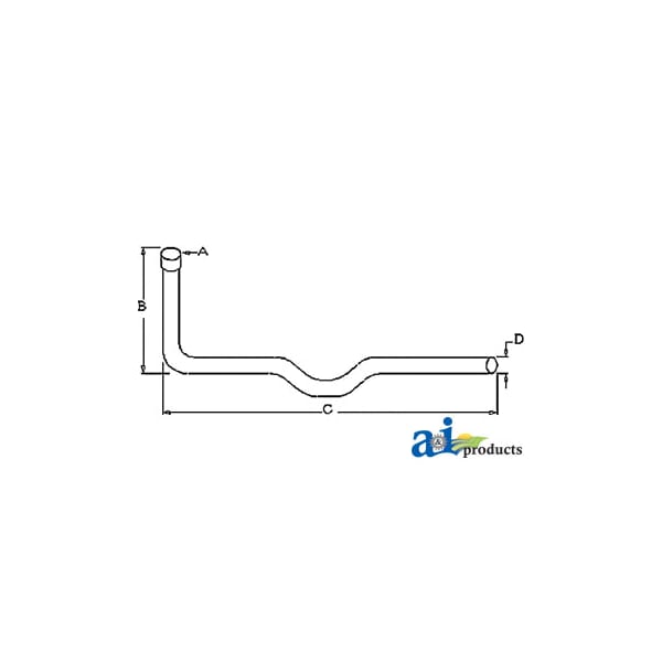 Tail Pipe 49" x22" x2"